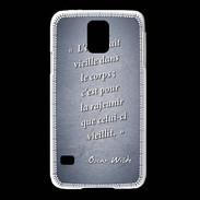 Coque Samsung Galaxy S5 Ame nait Bleu Citation Oscar Wilde