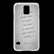 Coque Samsung Galaxy S5 Ame nait Gris Citation Oscar Wilde