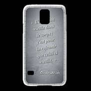 Coque Samsung Galaxy S5 Ame nait Noir Citation Oscar Wilde