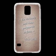 Coque Samsung Galaxy S5 Ami poignardée Rouge Citation Oscar Wilde