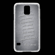 Coque Samsung Galaxy S5 Bons heureux Noir Citation Oscar Wilde