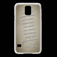 Coque Samsung Galaxy S5 Bons heureux Sepia Citation Oscar Wilde