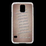 Coque Samsung Galaxy S5 Bons heureux Rouge Citation Oscar Wilde