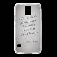 Coque Samsung Galaxy S5 Incertitude Gris Citation Oscar Wilde