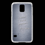 Coque Samsung Galaxy S5 Aimer Bleu Citation Oscar Wilde