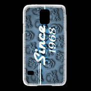 Coque Samsung Galaxy S5 Since crane bleu 1968