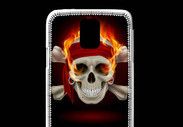 Coque Samsung Galaxy S5 Tête de mort en flamme 5