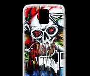 Coque Samsung Galaxy S5 Tête de mort Graffiti couleur