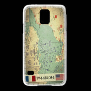 Coque Samsung Galaxy S5 Débarquement Normandie Carte ZG