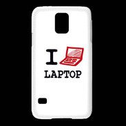 Coque Samsung Galaxy S5 I love Laptop