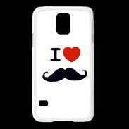 Coque Samsung Galaxy S5 I love Moustache