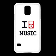 Coque Samsung Galaxy S5 I love Music