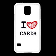 Coque Samsung Galaxy S5 I love Poker Heart