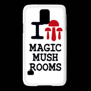 Coque Samsung Galaxy S5 I love Mushrooms
