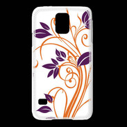 Coque Samsung Galaxy S5 motif flora violet