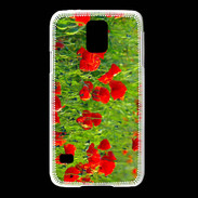 Coque Samsung Galaxy S5 DP champs de coquelicots