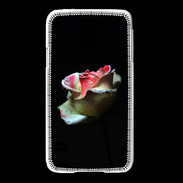 Coque Samsung Galaxy S5 Belle rose sur fond noir PR