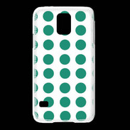 Coque Samsung Galaxy S5 pois vert d'eau