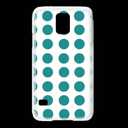 Coque Samsung Galaxy S5 pois bleu clair