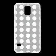 Coque Samsung Galaxy S5 pois gris & blanc