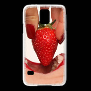 Coque Samsung Galaxy S5 Plaisir et fraise PR10