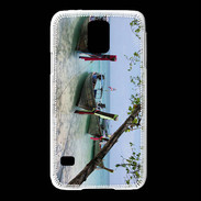 Coque Samsung Galaxy S5 DP Barge en bord de plage 2