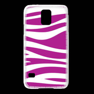 Coque Samsung Galaxy S5 zèbre rose & blanc