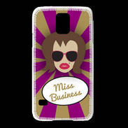 Coque Samsung Galaxy S5 Miss business Chatain
