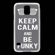 Coque Samsung Galaxy S5 Keep Calm Funky Gris