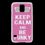Coque Samsung Galaxy S5 Keep Calm Funky Rose