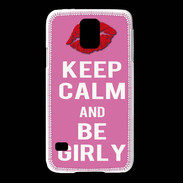 Coque Samsung Galaxy S5 Keep Calm Girly Rose
