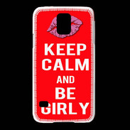 Coque Samsung Galaxy S5 Keep calm Girly Rouge