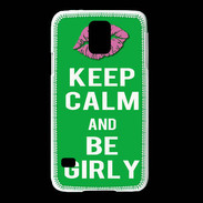 Coque Samsung Galaxy S5 Keep Calm Girly Vert