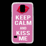 Coque Samsung Galaxy S5 Keep Calm Kiss me Rose
