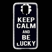 Coque Samsung Galaxy S5 Keep Calm Be lucky Noir