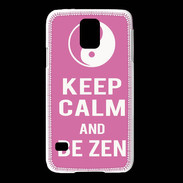 Coque Samsung Galaxy S5 Keep Calm Be Zen Rose