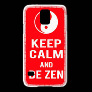 Coque Samsung Galaxy S5 Keep Calm Be Zen Rouge