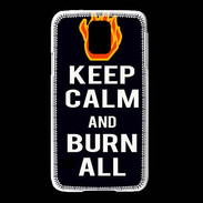 Coque Samsung Galaxy S5 Keep Calm Burn Noir