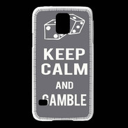 Coque Samsung Galaxy S5 Keep Calm Gamble Gris