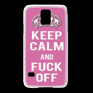 Coque Samsung Galaxy S5 Keep Calm Fuck Off Rose