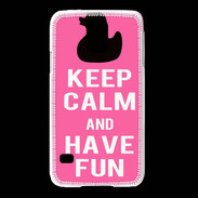 Coque Samsung Galaxy S5 Keep Calm Have fun Rose