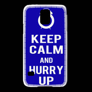 Coque Samsung Galaxy S5 Keep Calm Hurry up Bleu