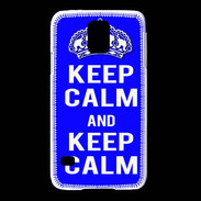 Coque Samsung Galaxy S5 Keep Calm Bleu