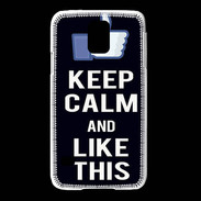 Coque Samsung Galaxy S5 Keep Calm Like This Noir