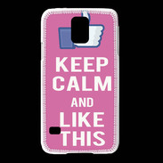 Coque Samsung Galaxy S5 Keep Calm Like This Rose