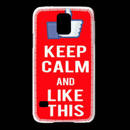 Coque Samsung Galaxy S5 Keep Calm Like This Rouge