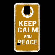 Coque Samsung Galaxy S5 Keep Calm Peace Orange