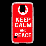 Coque Samsung Galaxy S5 Keep Calm Peace Rouge