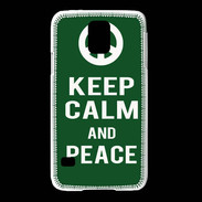 Coque Samsung Galaxy S5 Keep Calm Peace Vert