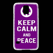 Coque Samsung Galaxy S5 Keep Calm Peace Violet